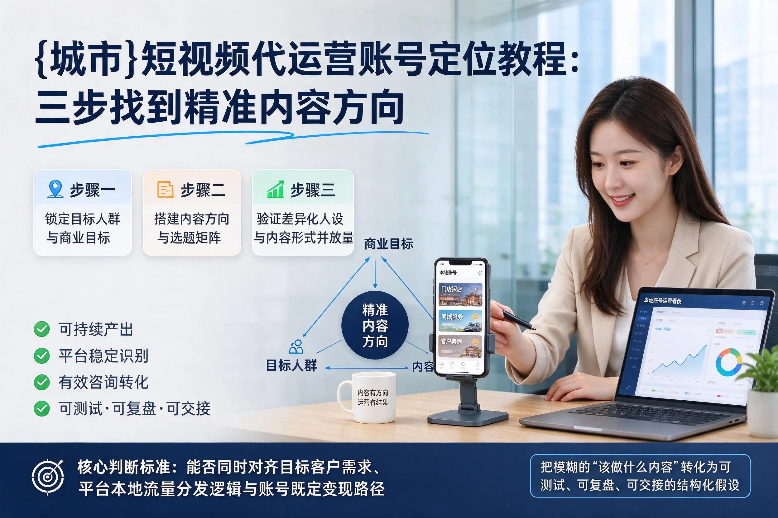甘肃短视频代运营账号定位教程：三步找到精准内容方向