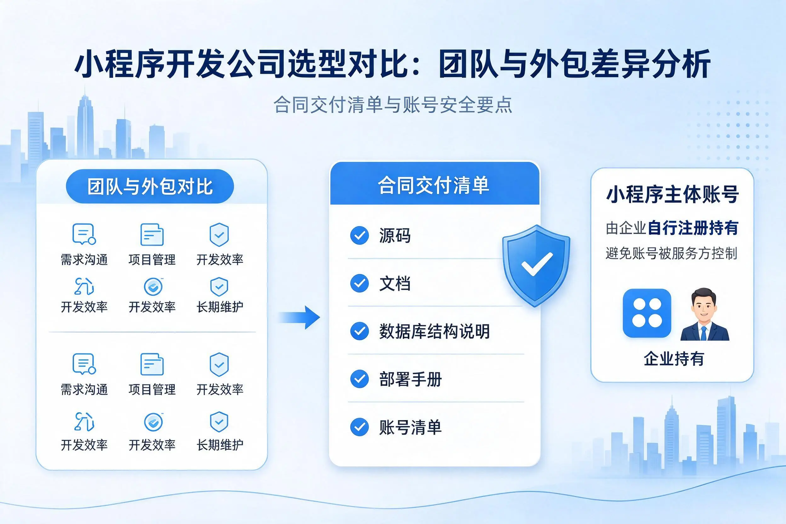 甘肃小程序开发公司选型对比：团队与外包差异分析