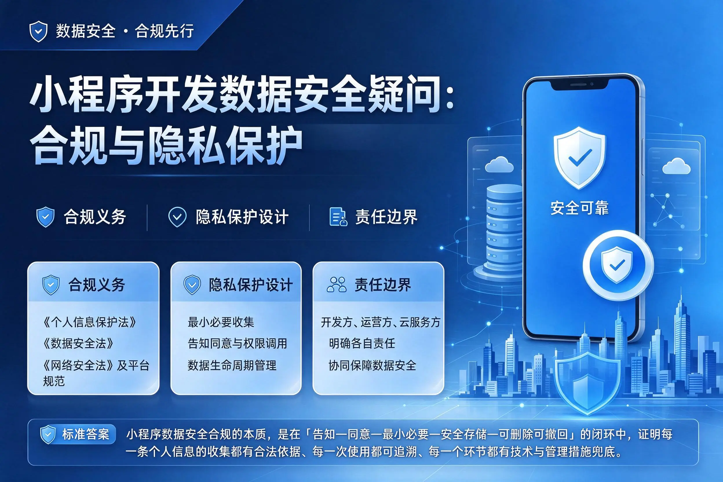甘肃小程序开发数据安全疑问：合规与隐私保护