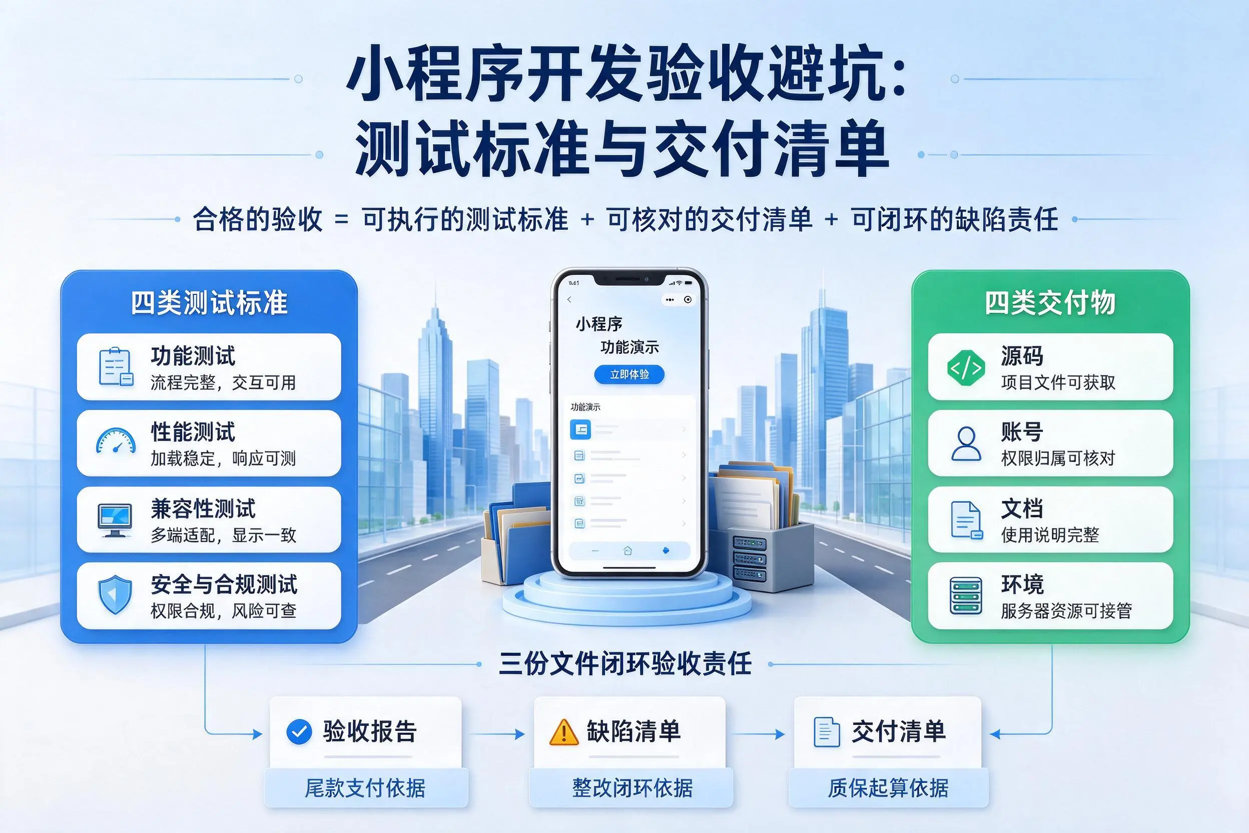 甘肃小程序开发验收避坑:测试标准与交付清单