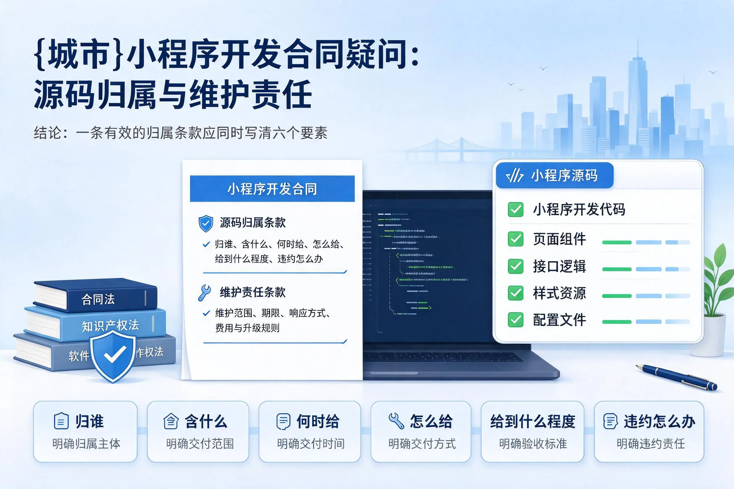 甘肃小程序开发合同疑问:源码归属与维护责任
