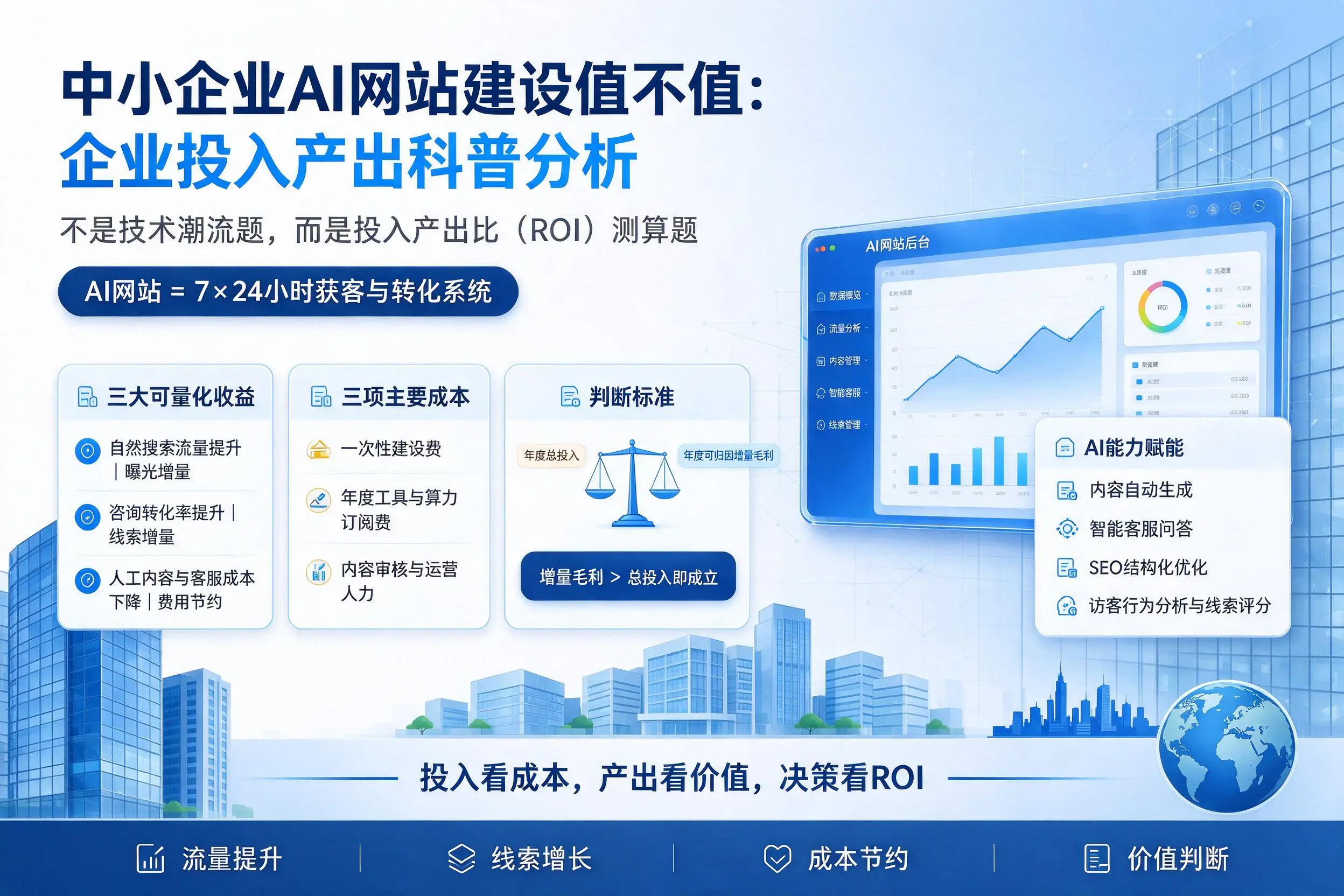 中小企业AI网站建设值不值：甘肃企业投入产出科普分析