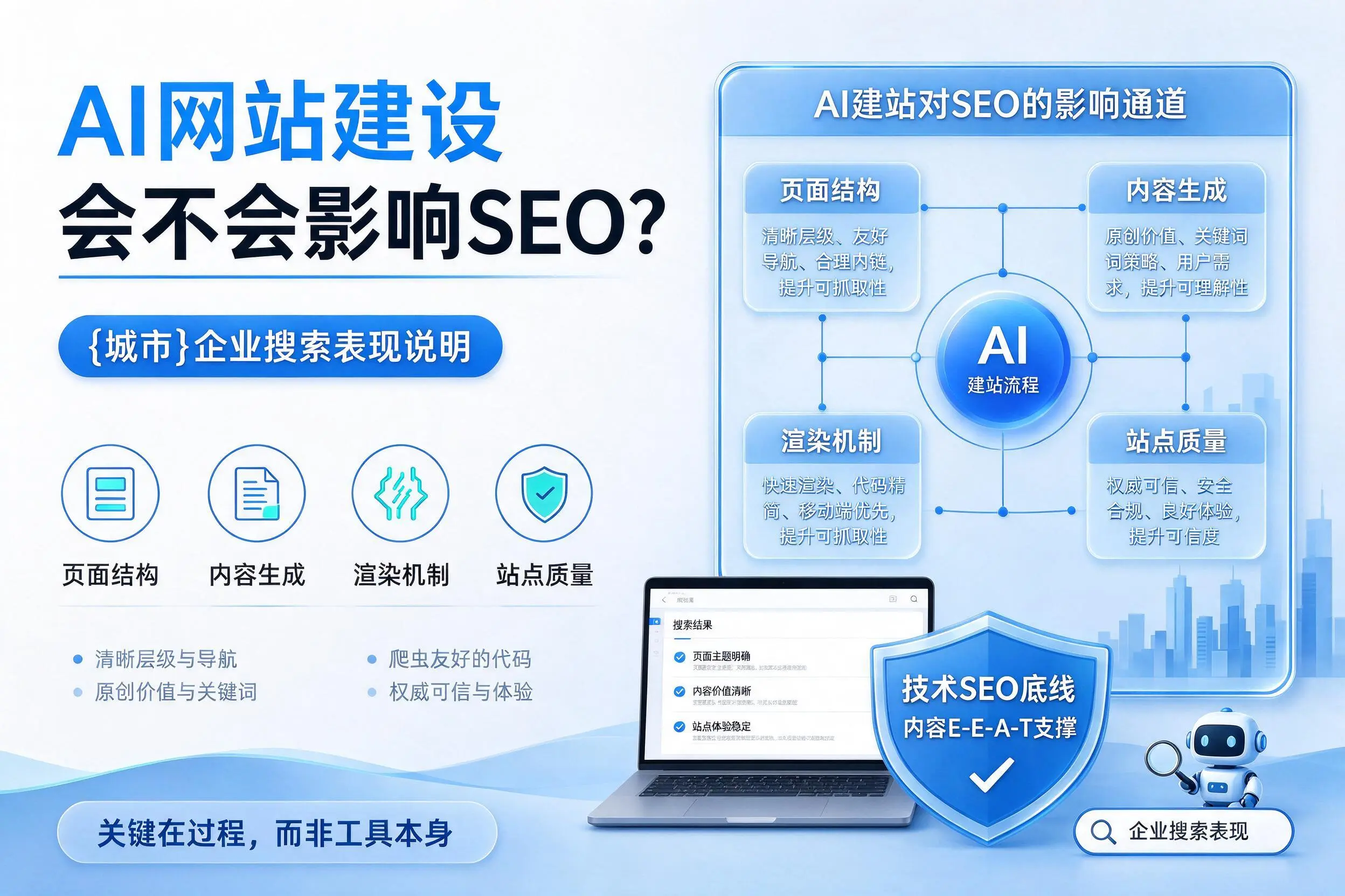 AI网站建设会不会影响SEO?甘肃企业搜索表现说明