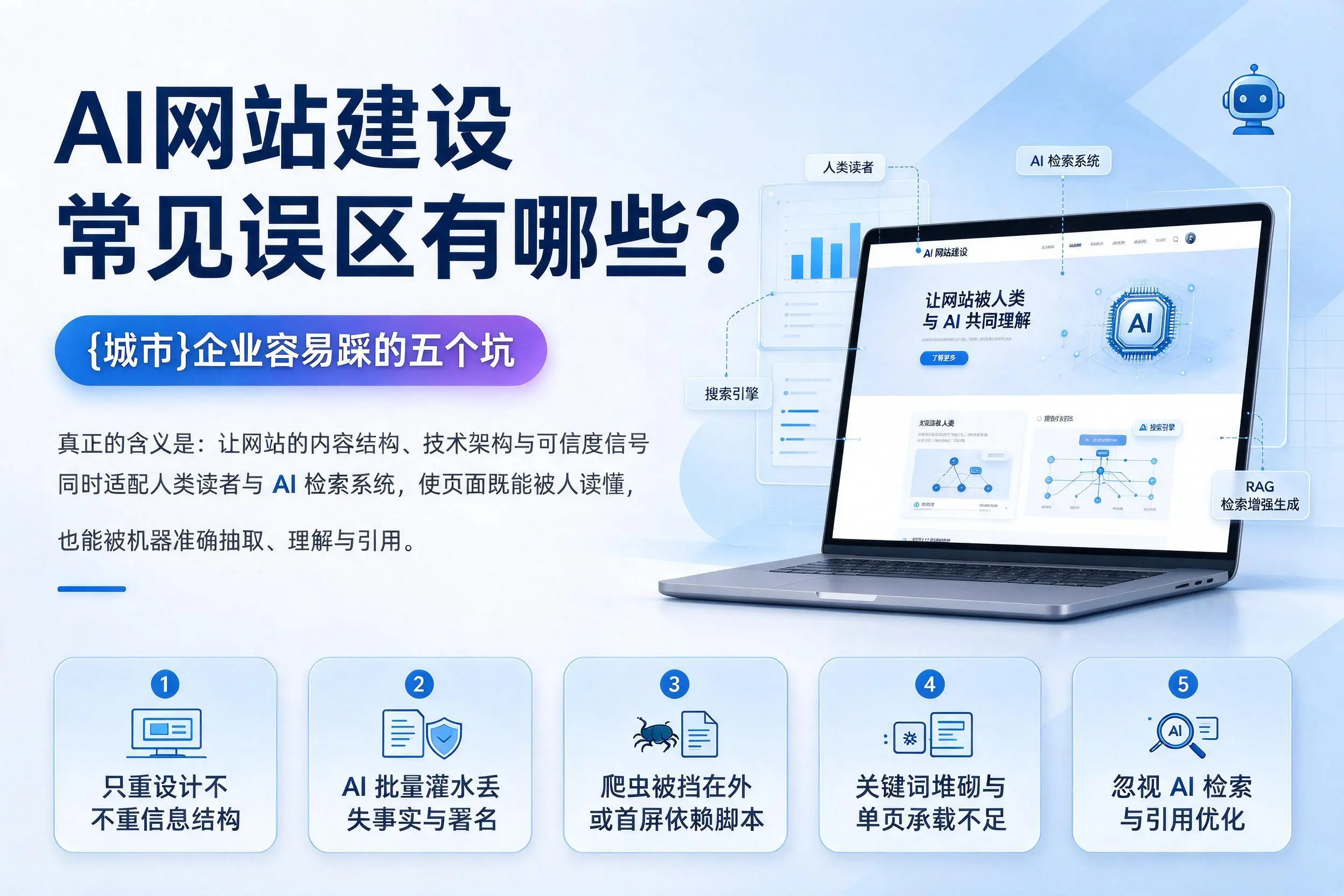 AI网站建设常见误区有哪些？甘肃企业容易踩的五个坑