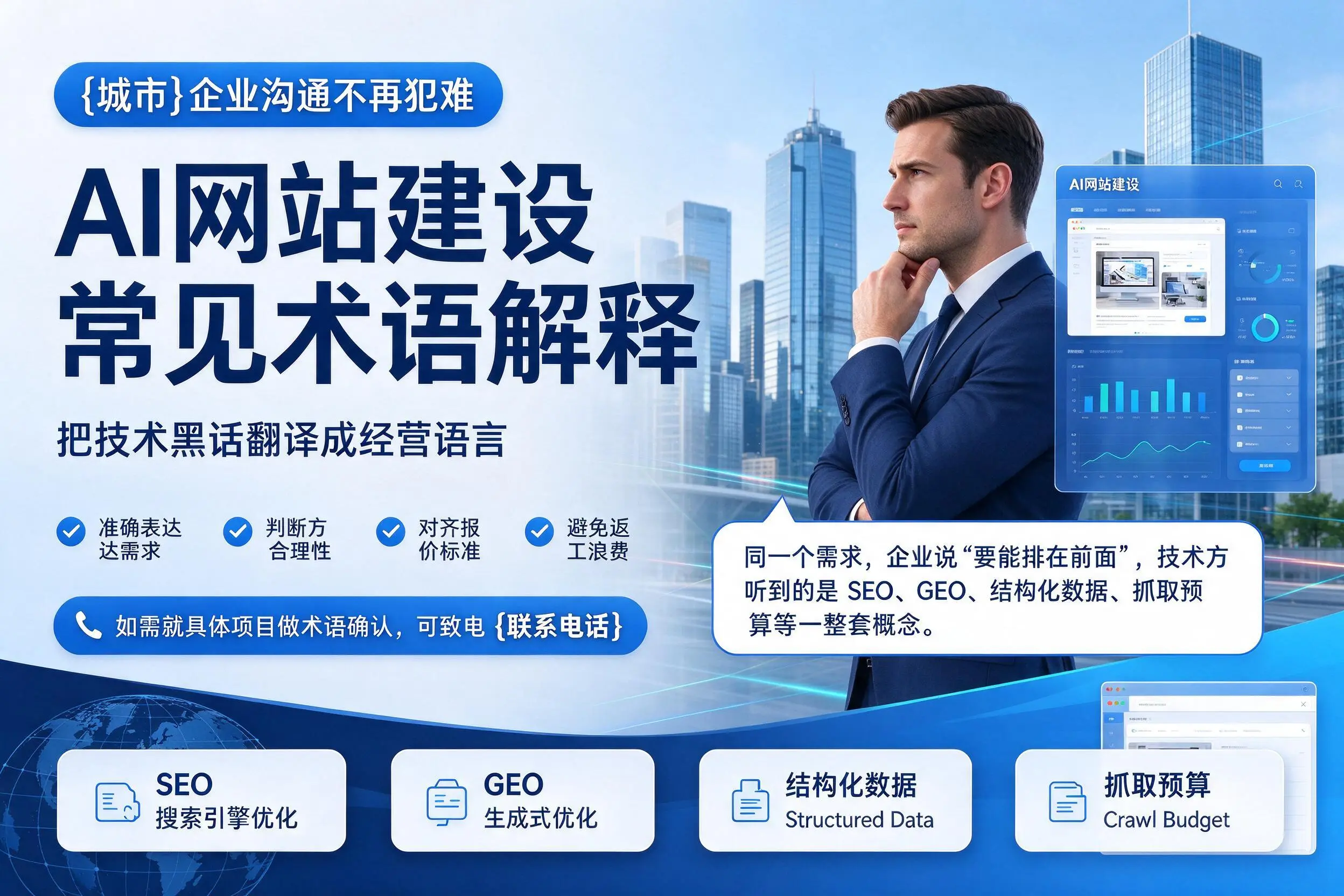 AI网站建设常见术语解释，甘肃企业沟通不再犯难
