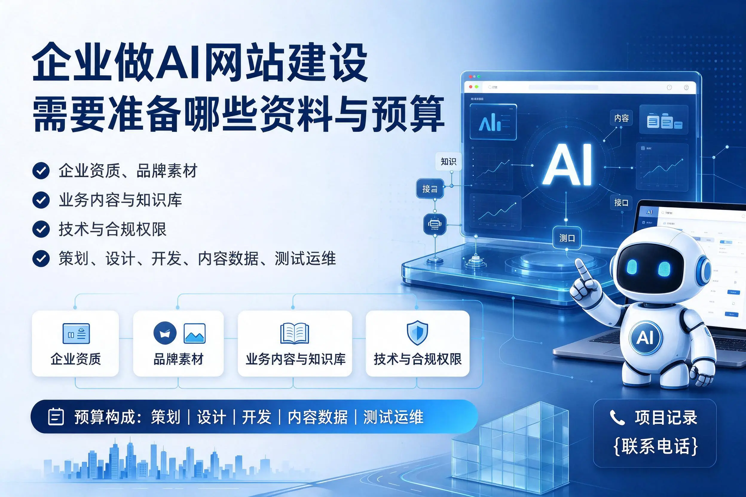 甘肃企业做AI网站建设需要准备哪些资料与预算