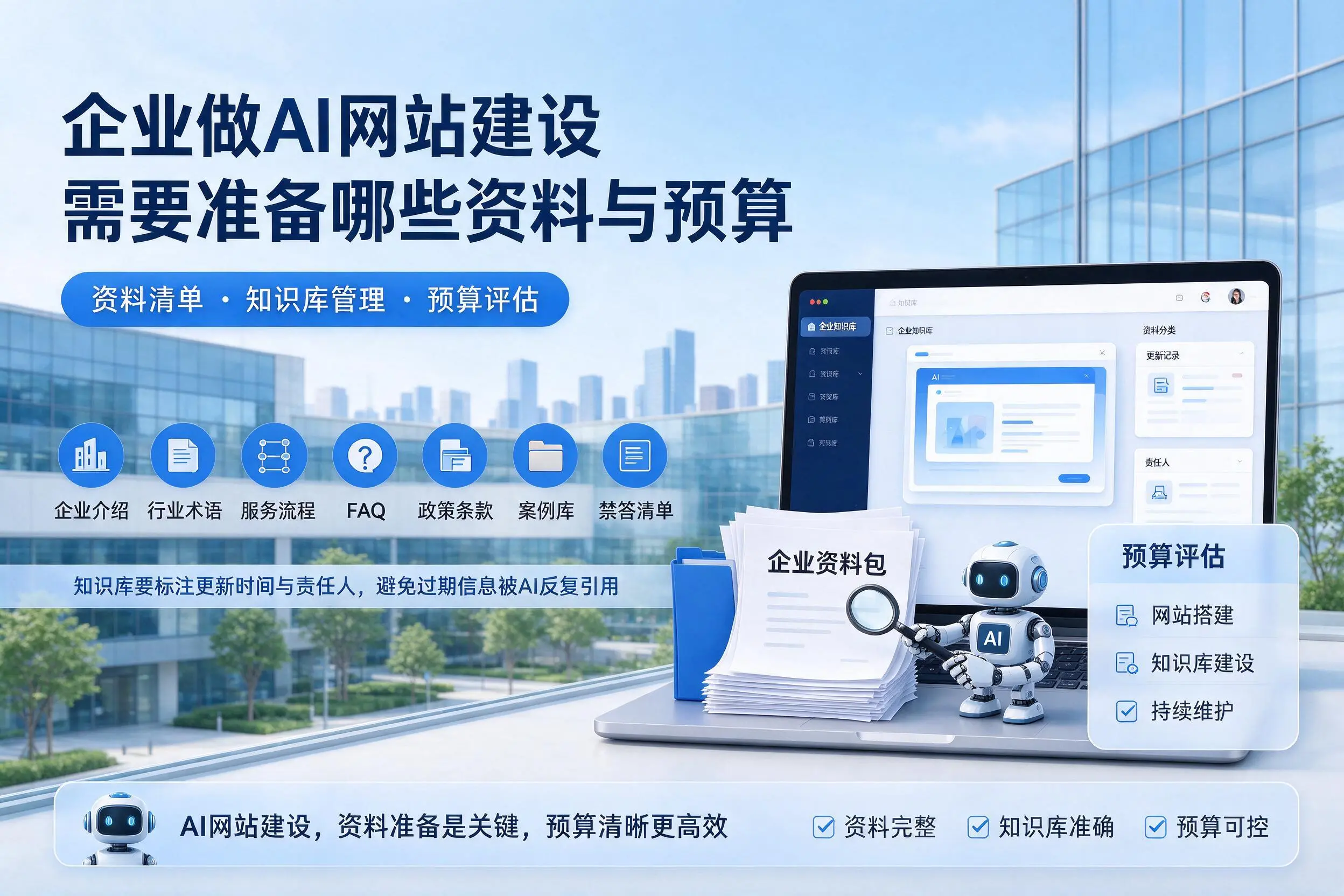 甘肃企业做AI网站建设需要准备哪些资料与预算