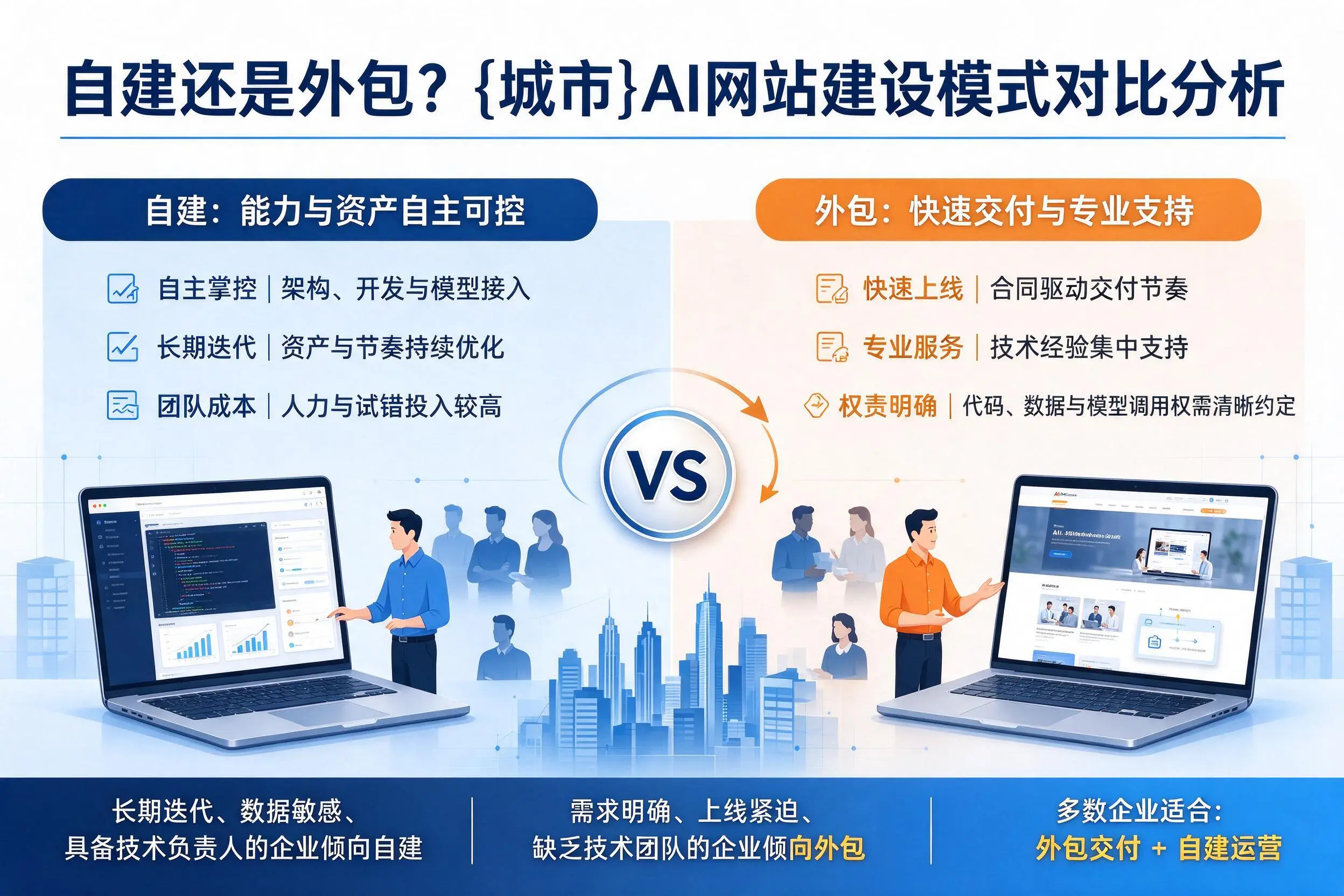 自建还是外包？甘肃AI网站建设模式对比分析