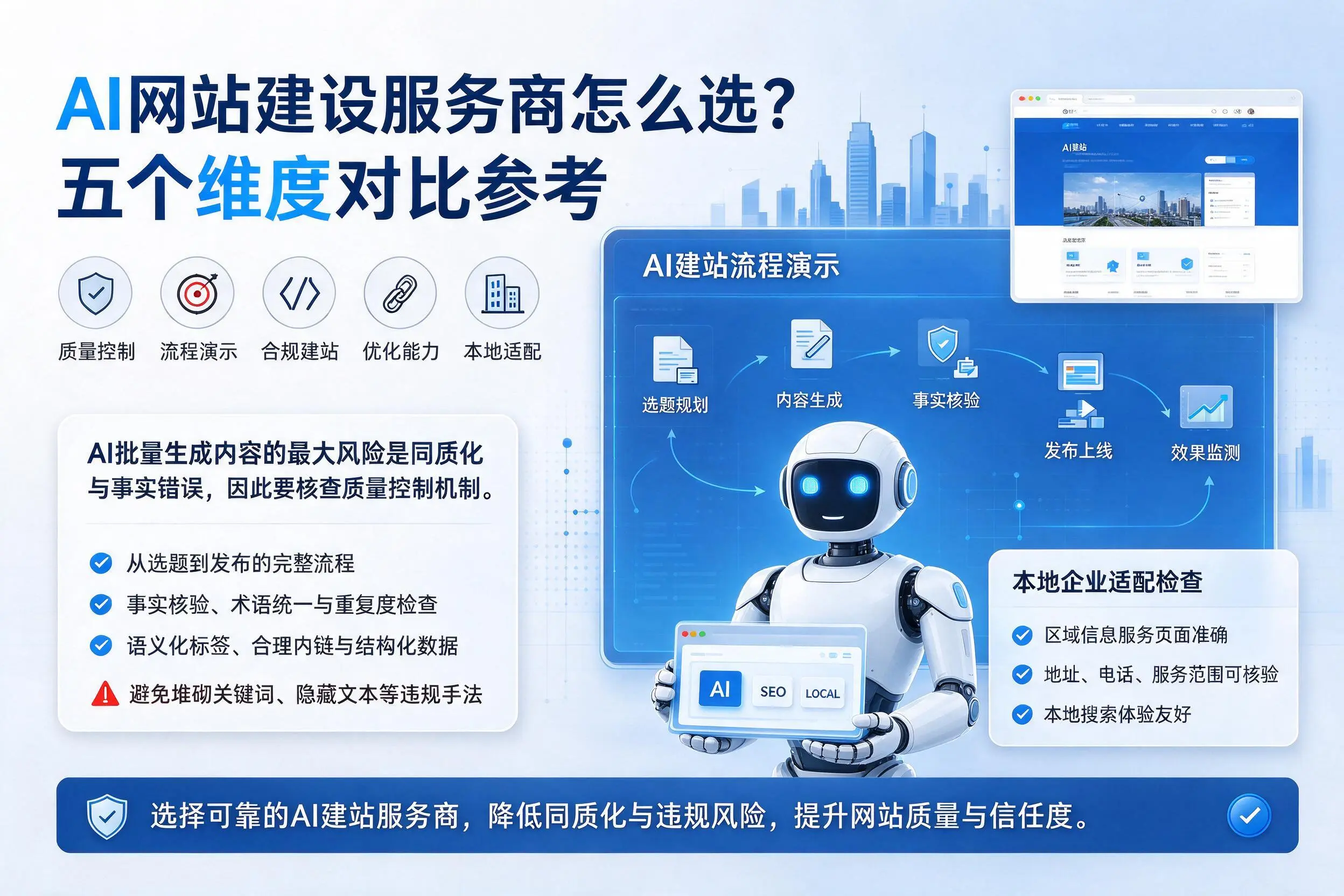 甘肃AI网站建设服务商怎么选？五个维度对比参考