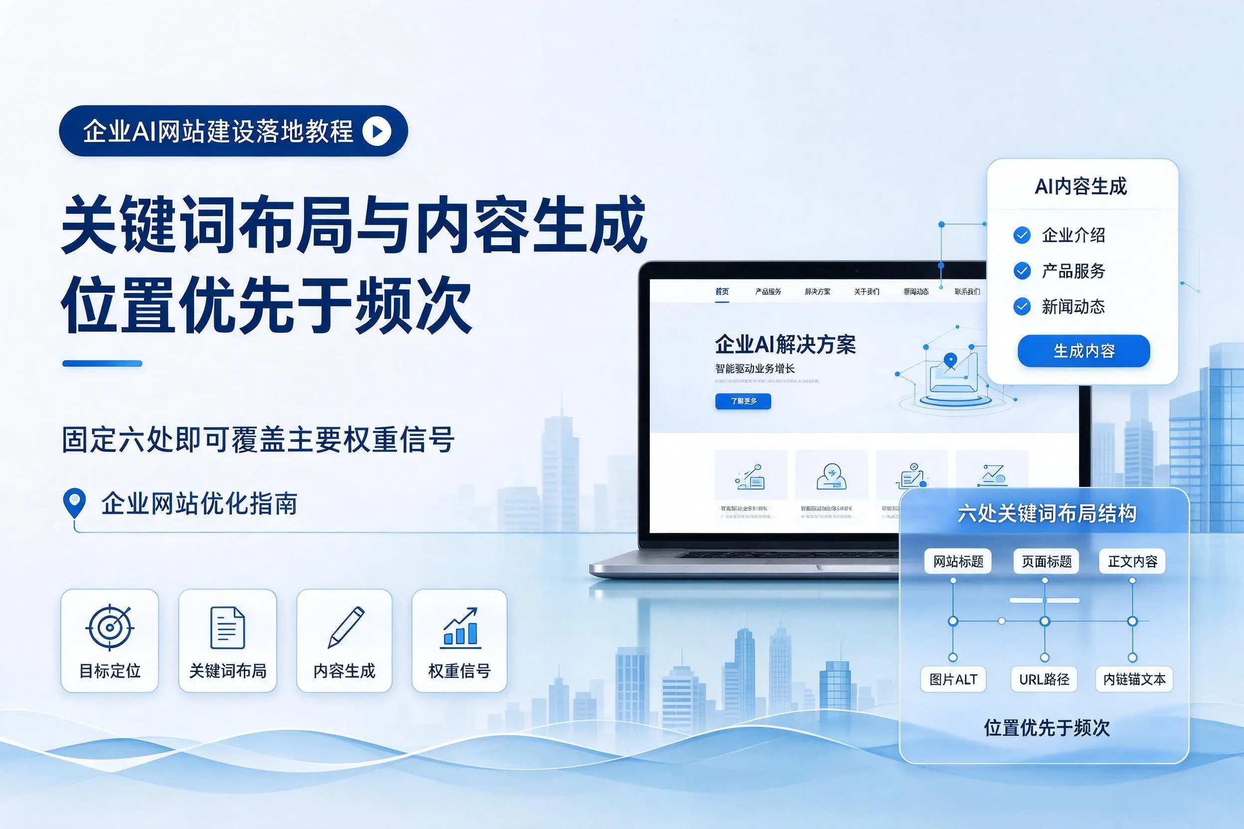 甘肃企业AI网站建设落地教程:关键词布局与内容生成