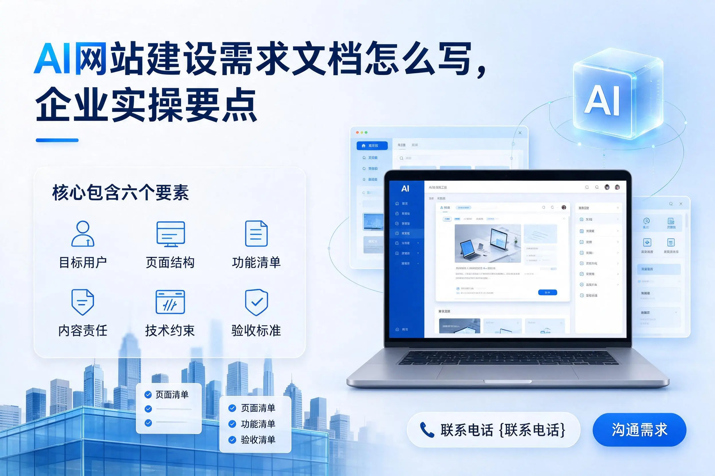 AI网站建设需求文档怎么写，甘肃企业实操要点